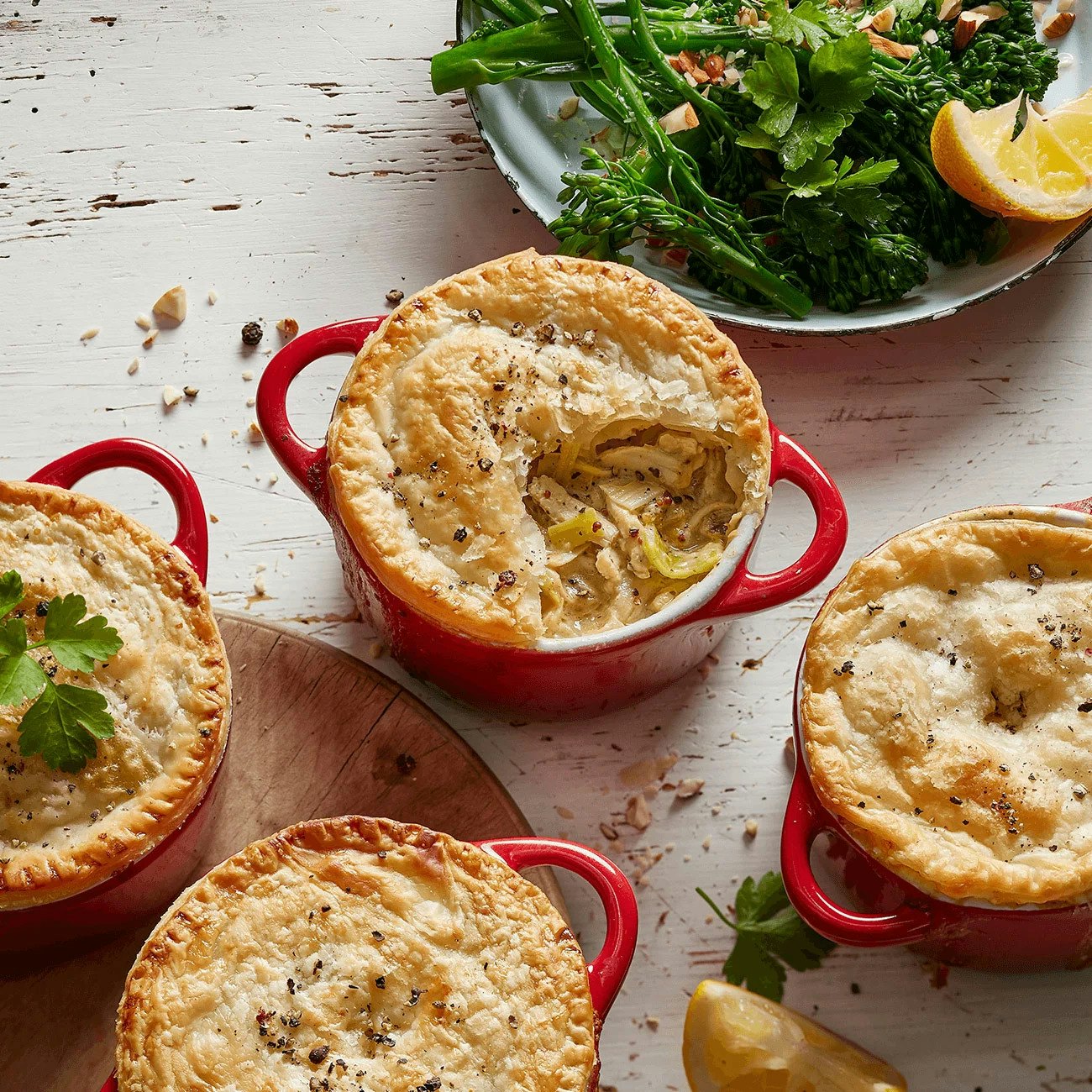 2007 chicken and leek pot pies
