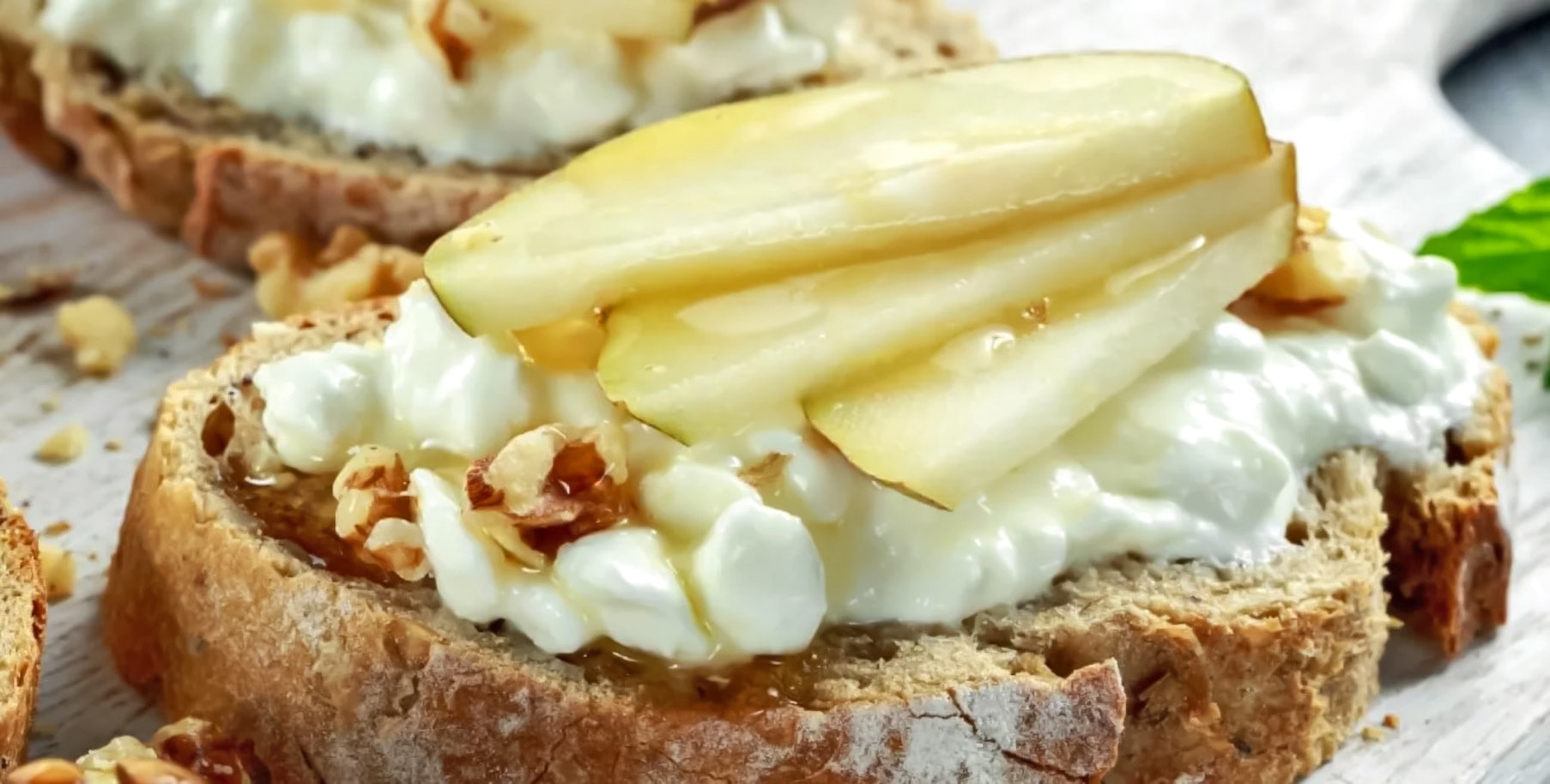 Breakfast Bruschetta With Cottage Cheese