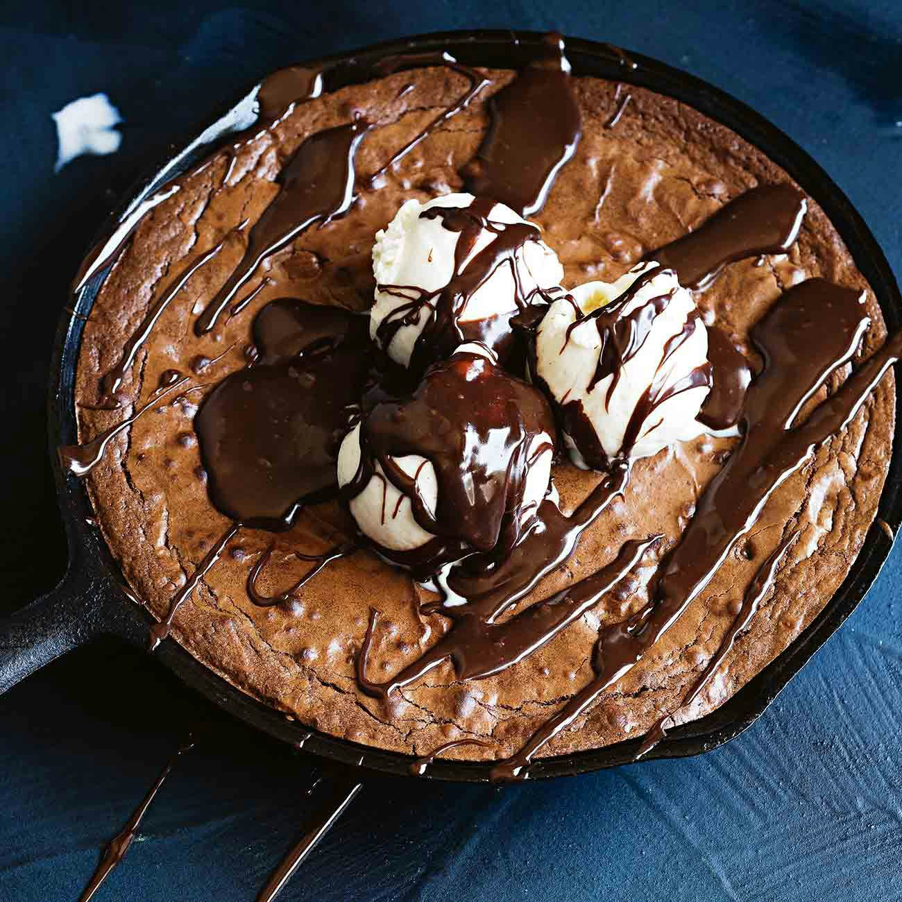 Decadent Brownie With Chocolate Malt Sauce