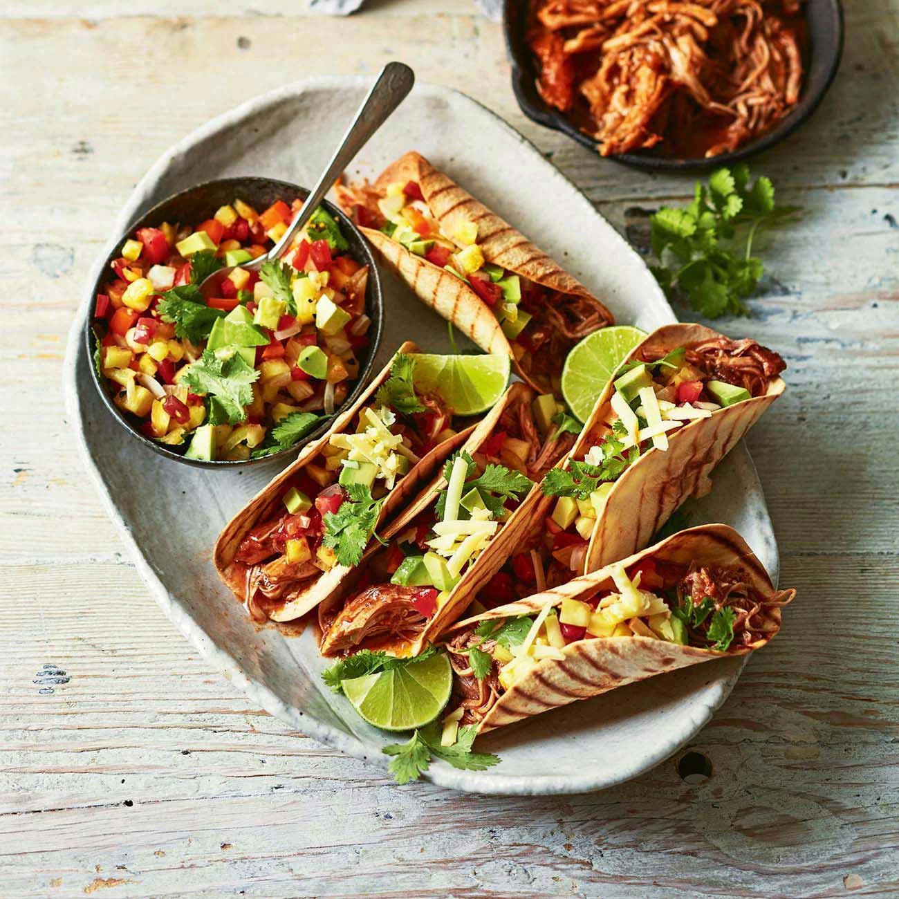 Pulled Pork Tacos With Smoky Pineapple Salsa Supervalue