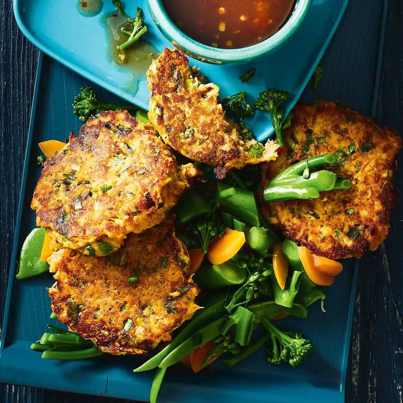 Tuna Fish Cakes With Warm Asian Salad